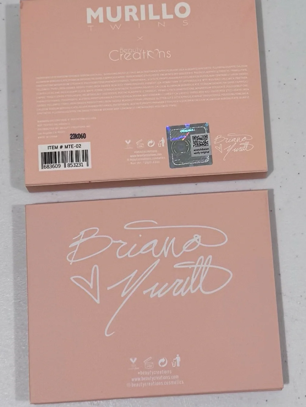 Beauty Creations Murillo Twins Eyeshadow Briana Palette — Pink & Nude Tones